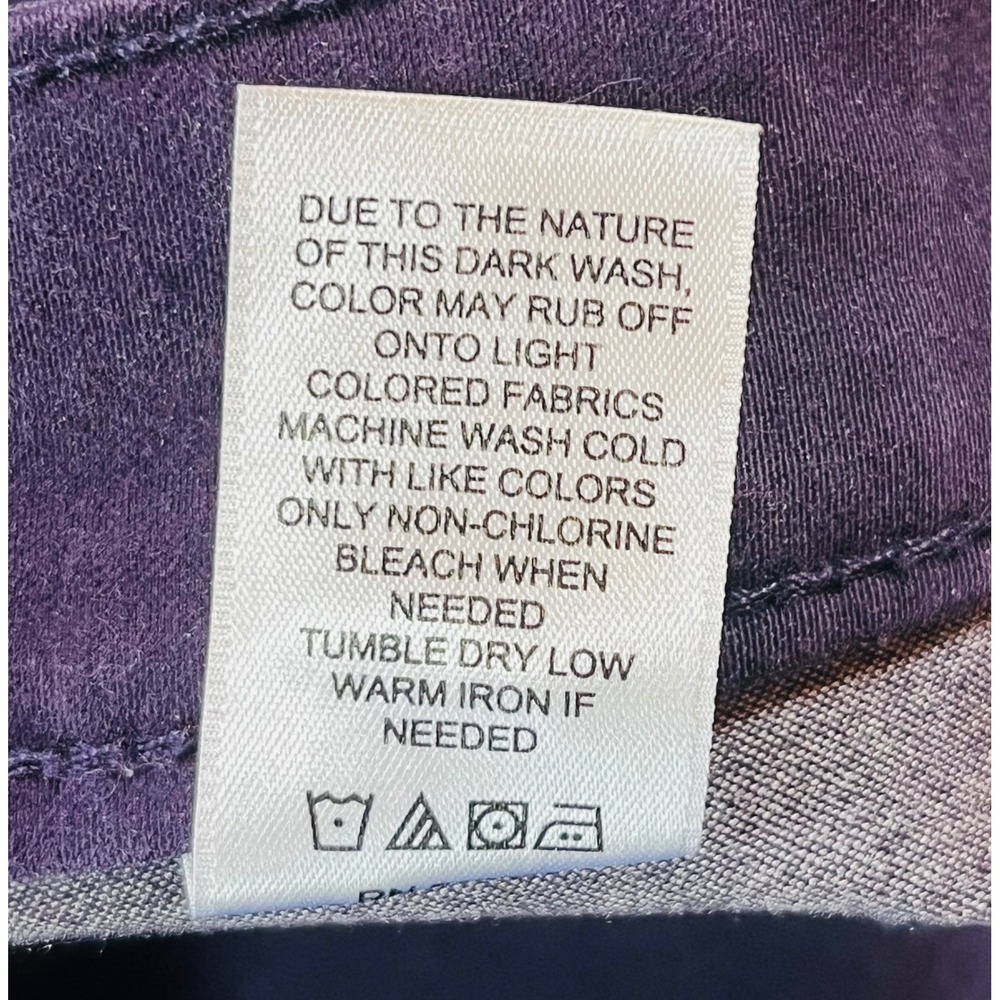 Maurices Jeans Women L Long Plum Purple Slim Fit Stretch Casual Chic Office - Picture 9 of 12
